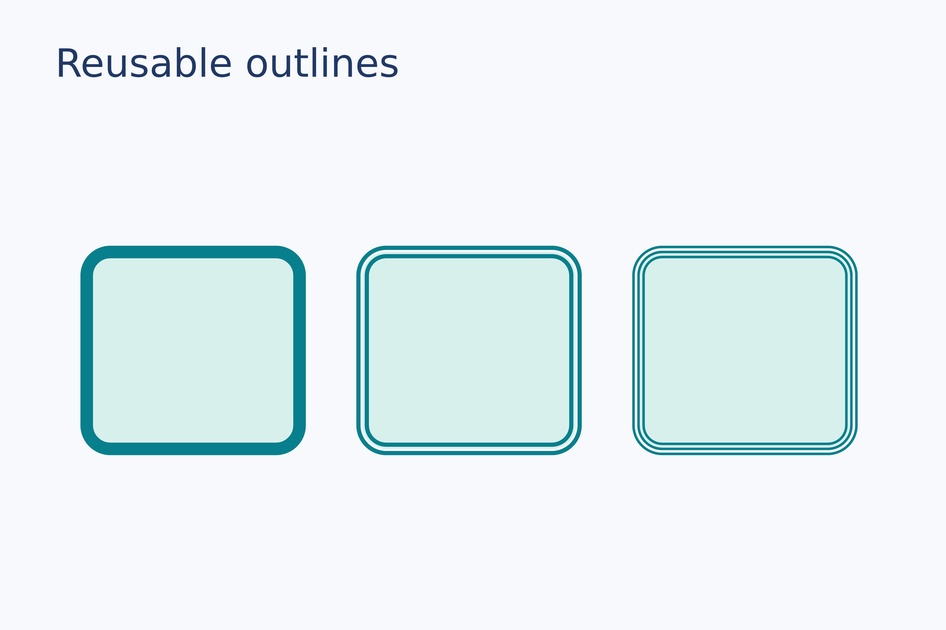 Reusable outlines