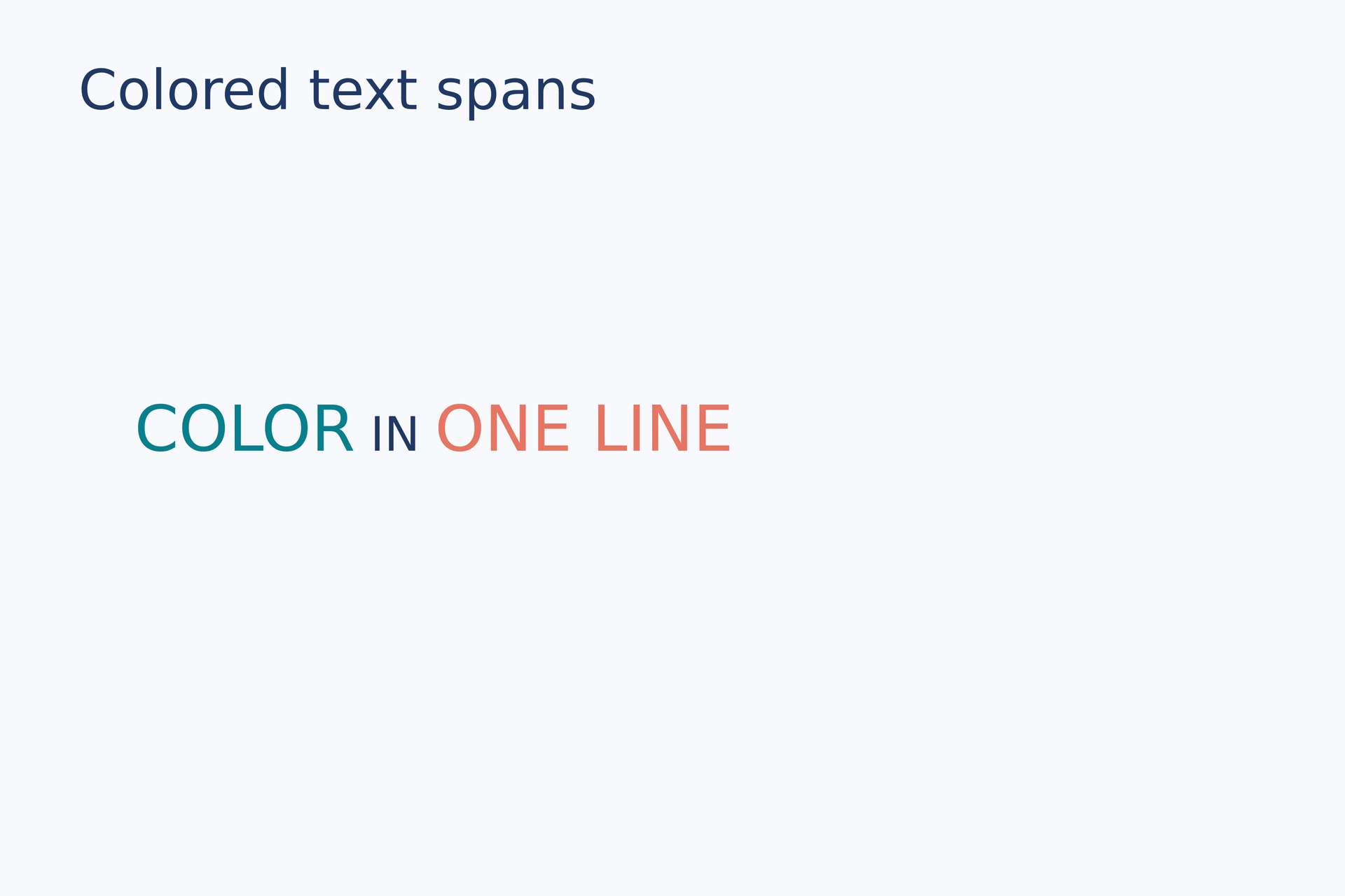 Colored text spans